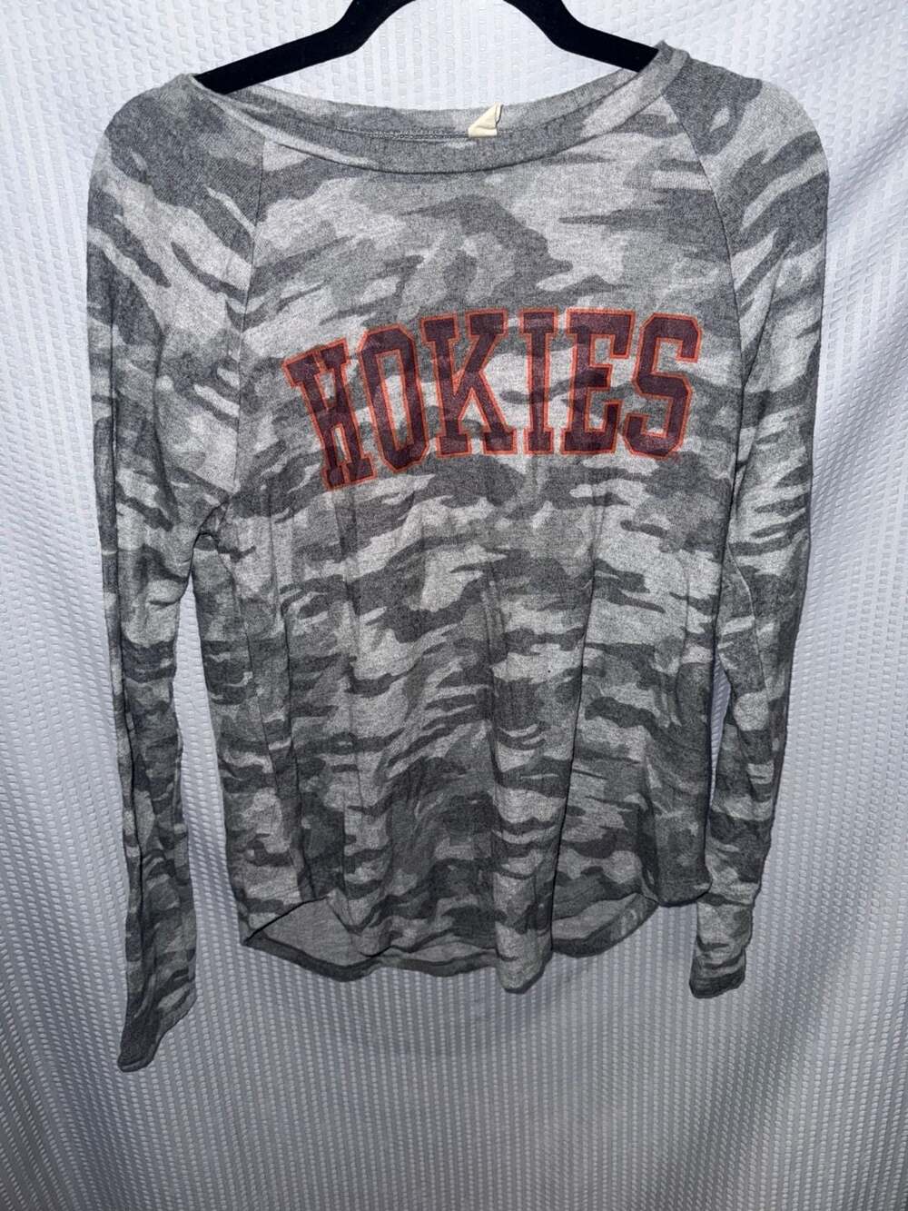 Tailgate Virginia Tech Hokies Camo Long Sleeve Shirt Size XS